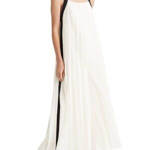 Club Monaco Pleated Jumpsuit in Navy and Black